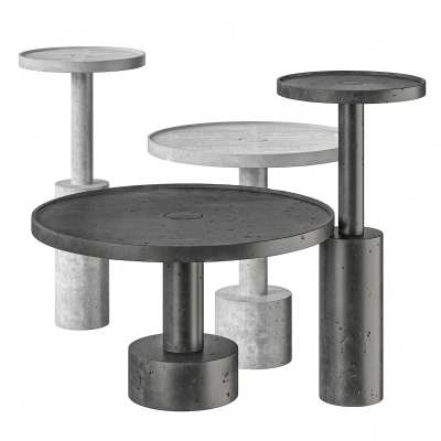 现代茶几3D模型下载